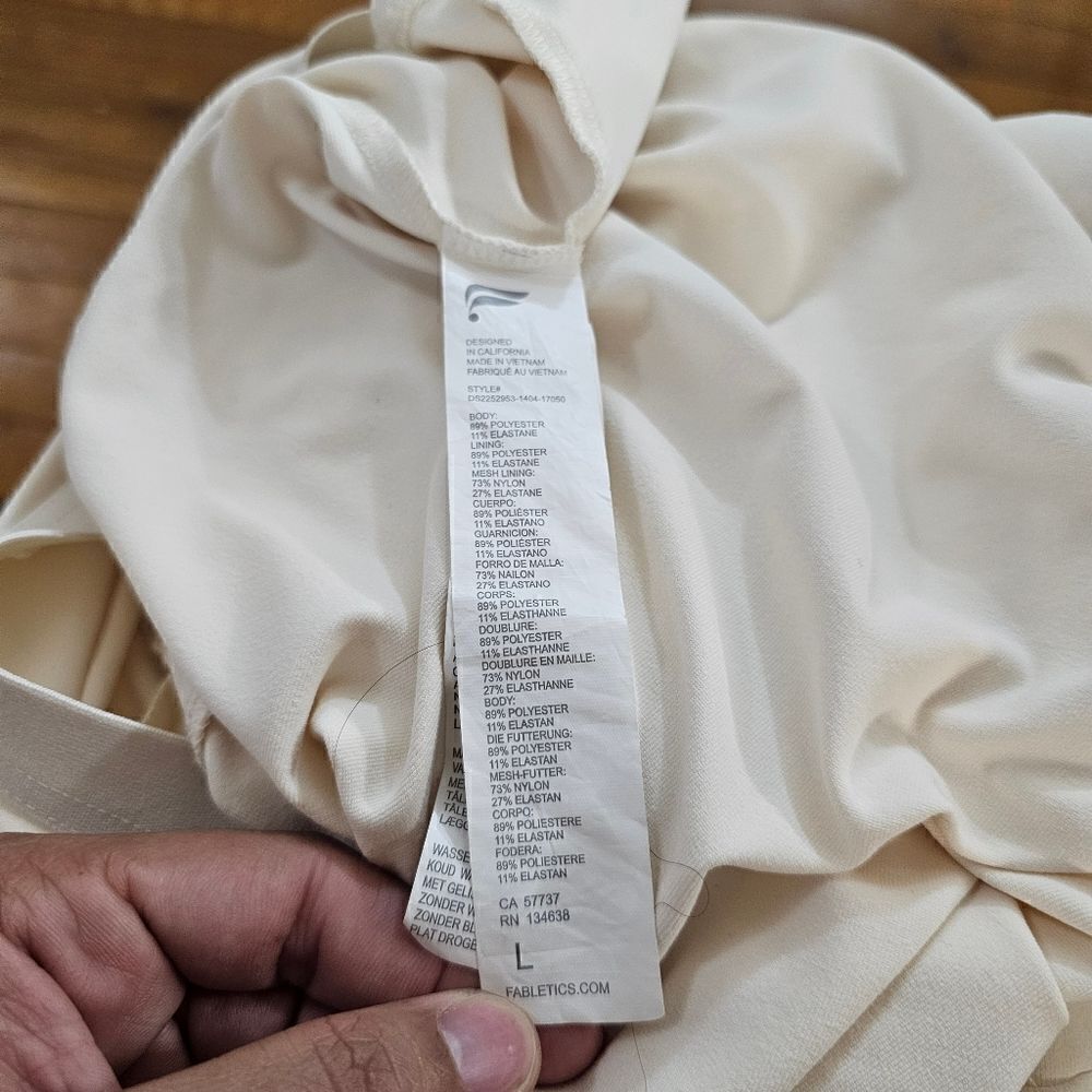 Fabletics On The Go White Built In Bra Dress Large - Picture 11 of 11
